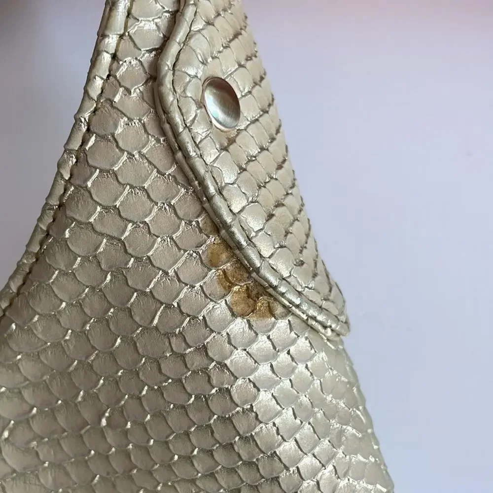 Devi Kroell for Target Hobo Handbag in Gold‎ Faux Snakeskin Metallic Ltd Edtn